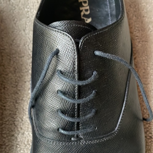 Prada Men’s Saffiano Leather Oxford Shoes Size 10 - Picture 14 of 14